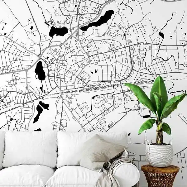 Dodaj do koszyka Tapeta na ścianę - MAPA GNIEZNO