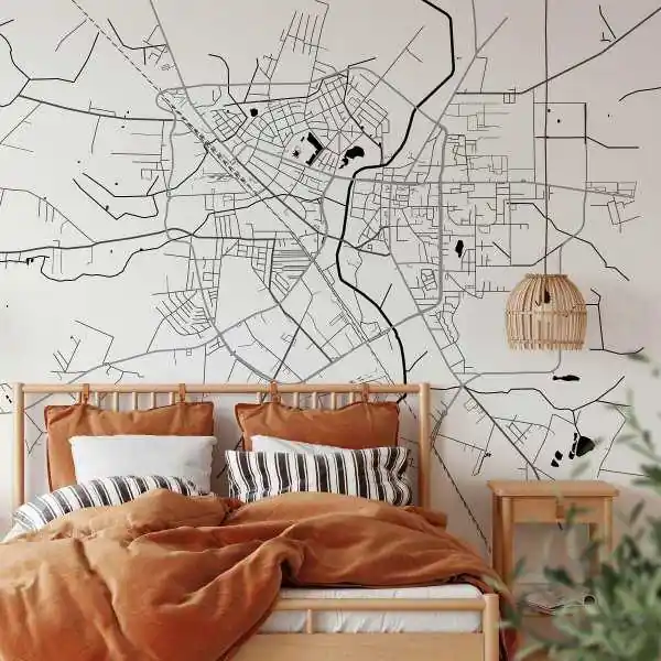Darmowy zwrot Tapeta na ścianę - MAPA CIECHANÓW