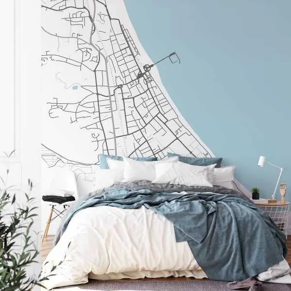 Cena promocyjna Tapeta na ścianę - MAPA SOPOT
