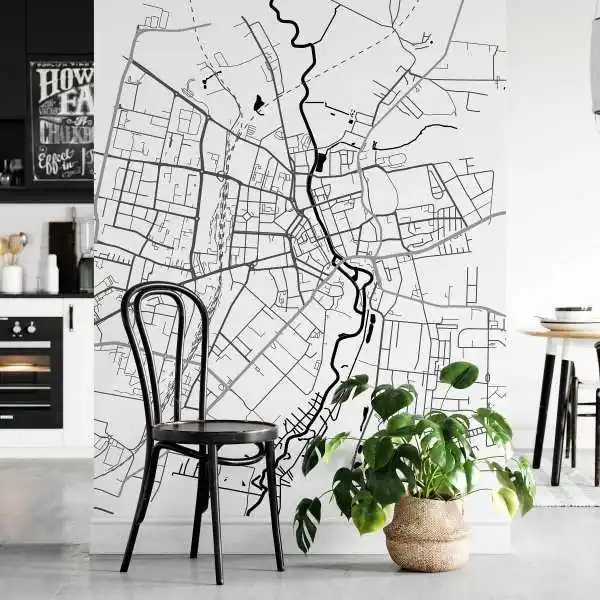 Wyjątkowa oferta Tapeta na ścianę - MAPA SŁUPSK