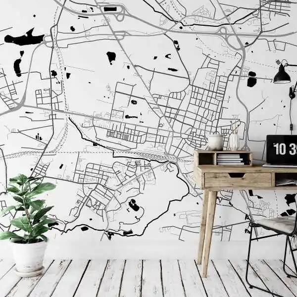 Ograniczona ilość Tapeta na ścianę - MAPA BYTOM