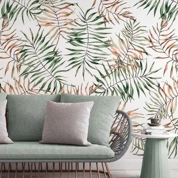 Dostępne od ręki Tapeta na ścianę - SOFT LEAF ART