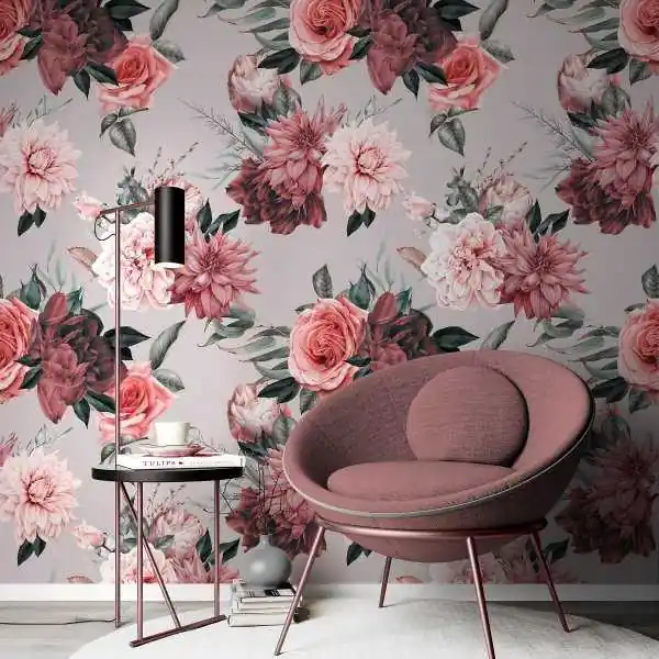 Tapeta na ścianę - REALISTIC FLOWERS Łatwy zwrot