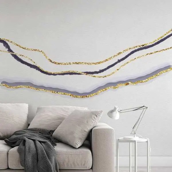 Tapeta na ścianę - OMBRE GOLDEN WAVE Premium