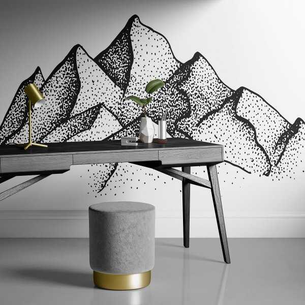 Tapeta na ścianę - MOUNTAINS HALFTONE Darmowy zwrot