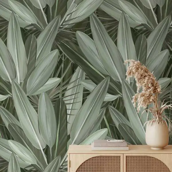 Łatwy zwrot Tapeta na ścianę - LEAFY WALL
