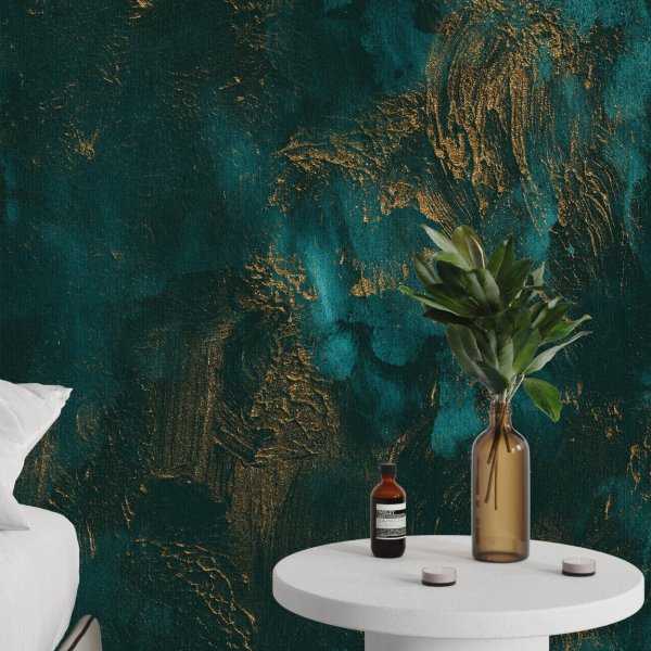 Tapeta na ścianę - GOLDEN CYAN Sprawdź teraz