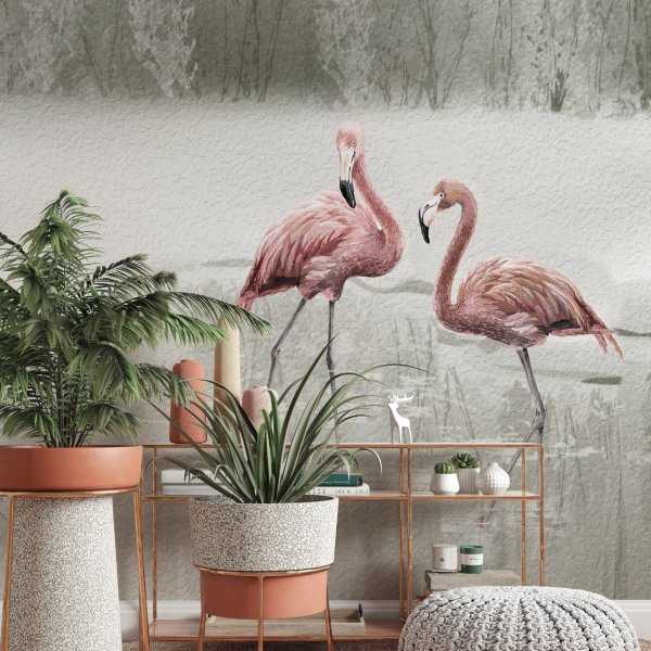 Najlepsza cena Tapeta na ścianę - FLAMINGO OASIS