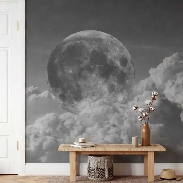 Tapeta na ścianę - CLOUDY MOON Popularny