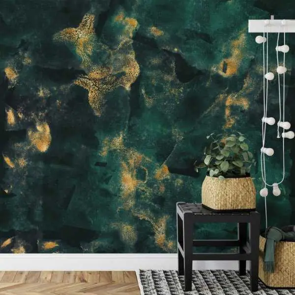 Tapeta na ścianę - BOTTLE-GREEN ELEGANCE Bezpieczne zakupy