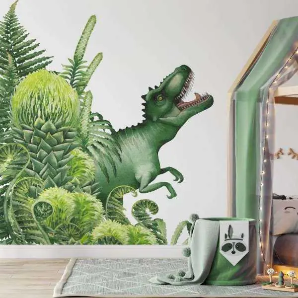 Wyjątkowa oferta Tapeta dla dzieci - T-REX JUNGLE