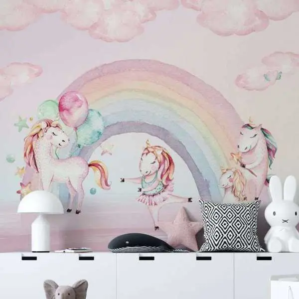 Tapeta dla dzieci - UNICORN PINK Okazja