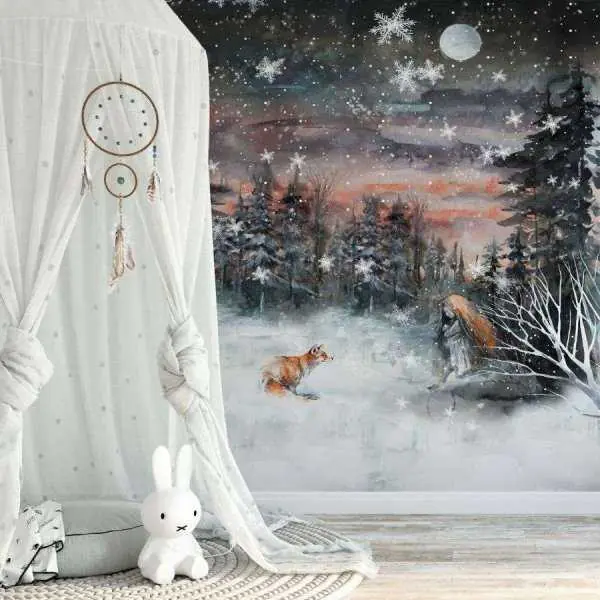 Tapeta dla dzieci - WINTER FRIENDSHIP Oferta limitowana