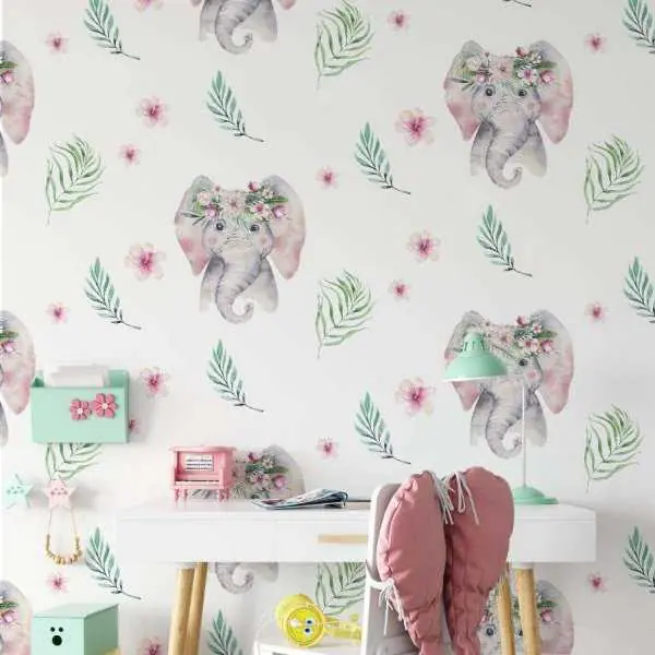 Szybka wysyłka Tapeta dla dzieci - SWEET ELEPHANT