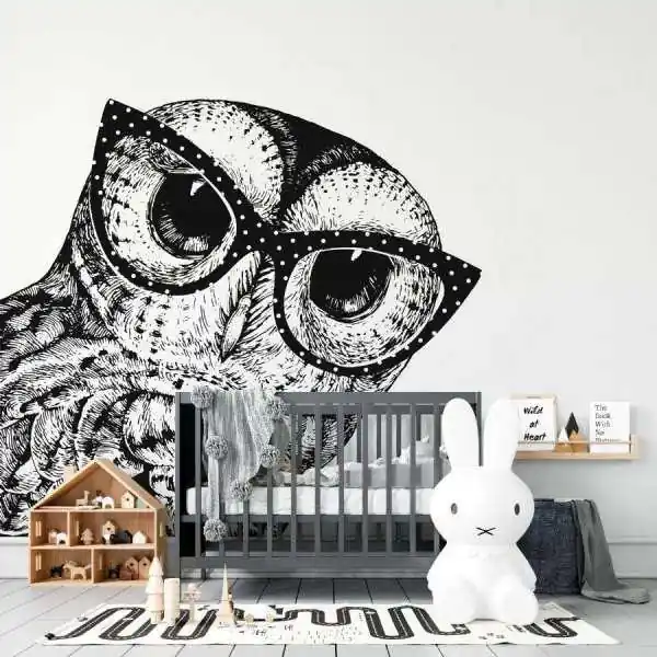 Tapeta dla dzieci - STYLISH OWL Łatwy zwrot