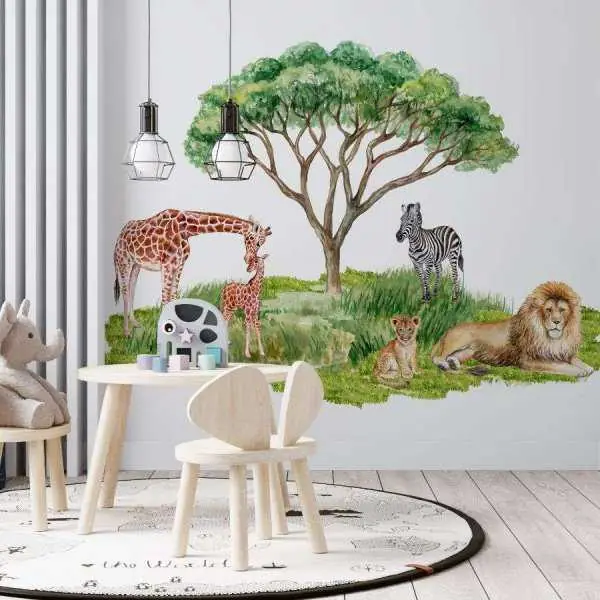 Tylko do końca tygodnia Tapeta dla dzieci - SAFARI FAMILY