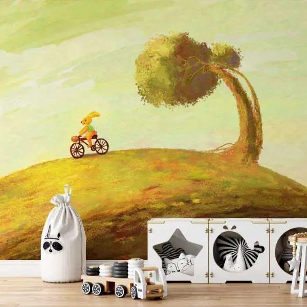 Oferta limitowana Tapeta dla dzieci - RIDING RABBIT