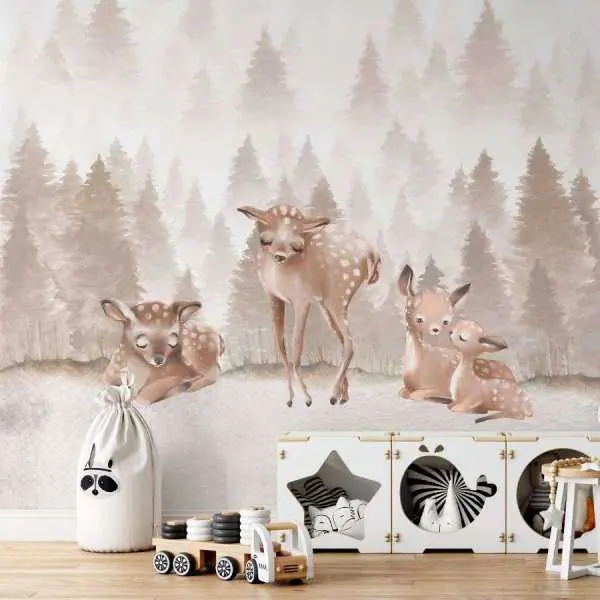 Tapeta dla dzieci - LOVELY DEERS Oferta limitowana