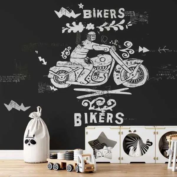 Obniżka ceny Tapeta dla dzieci - GRUNGE BIKERS
