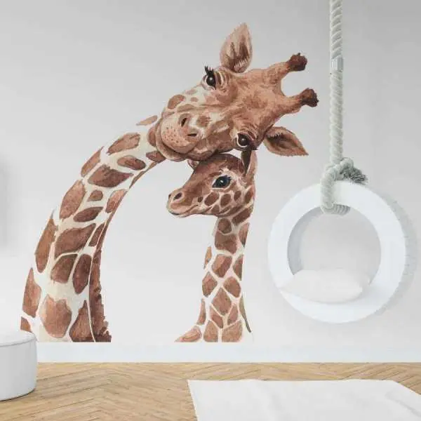 Łatwy zwrot Tapeta dla dzieci - GIRAFFE FAMILY
