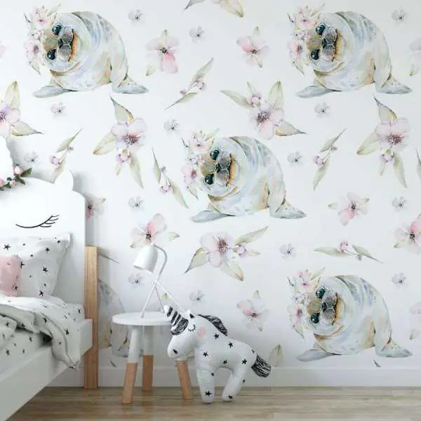 Bezpieczne zakupy Tapeta dla dzieci - FLORAL SEAL