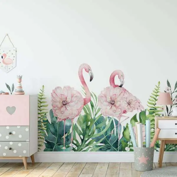 Tapeta dla dzieci - FLAMINGO BORDER Nowy