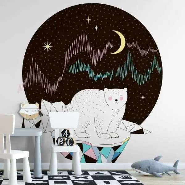 Oferta limitowana Tapeta dla dzieci - ABSTRACT POLAR BEAR