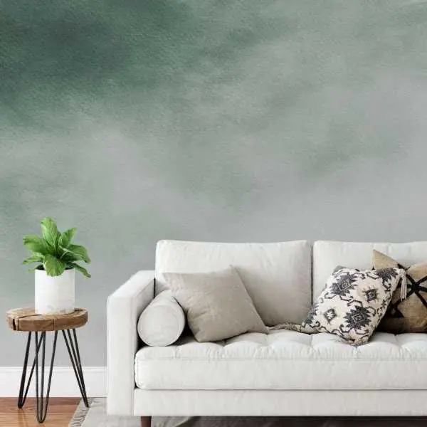 Dostępne od ręki Tapeta na ścianę - GREEN CLOUD OMBRE