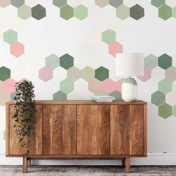 Dodaj do koszyka Tapeta na ścianę - PASTEL HEXAGONS