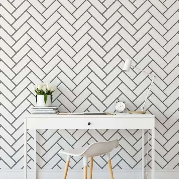 Wysoka jakość Tapeta na ścianę - HERRINGBONE TILES