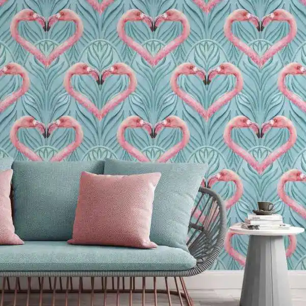 Tapeta na ścianę - FLAMINGO LOVE Hit sprzedaży