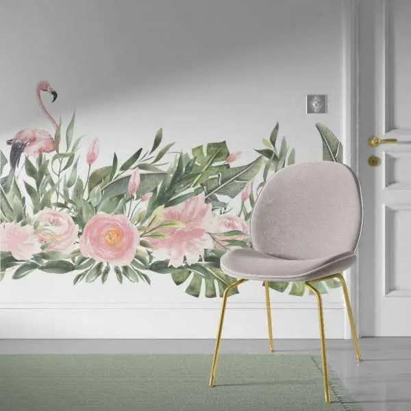 Oferta limitowana Tapeta na ścianę - FLAMINGO FLORA