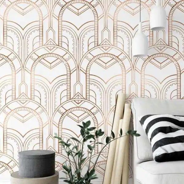 Łatwy zwrot Tapeta na ścianę - ART DECO ORNAMENT