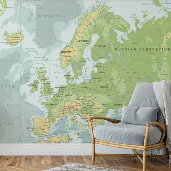 Rabat Tapeta na ścianę - MAPA EUROPY