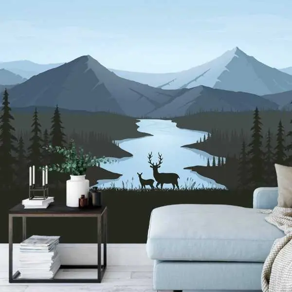 Tapeta na ścianę - DEER's KINGDOM Niska cena
