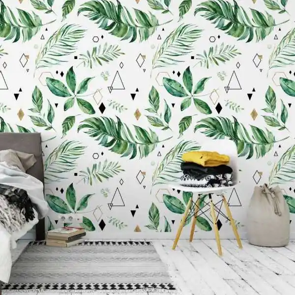 Bezpieczna płatność Tapeta na ścianę - TROPICAL MODERNITY