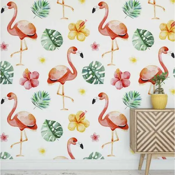 Tylko do końca tygodnia Tapeta na ścianę - FLAMINGO SUMMER