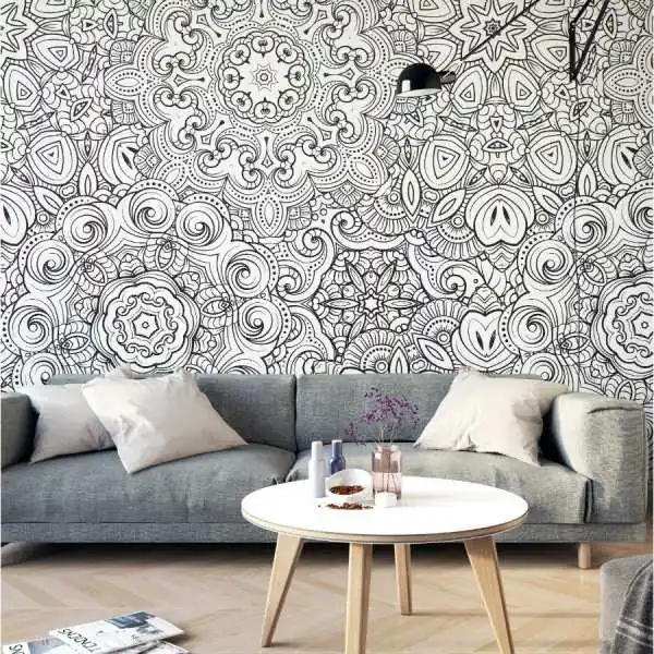 Tapeta na ścianę - FLOWERS MOSAIC Wysoka jakość