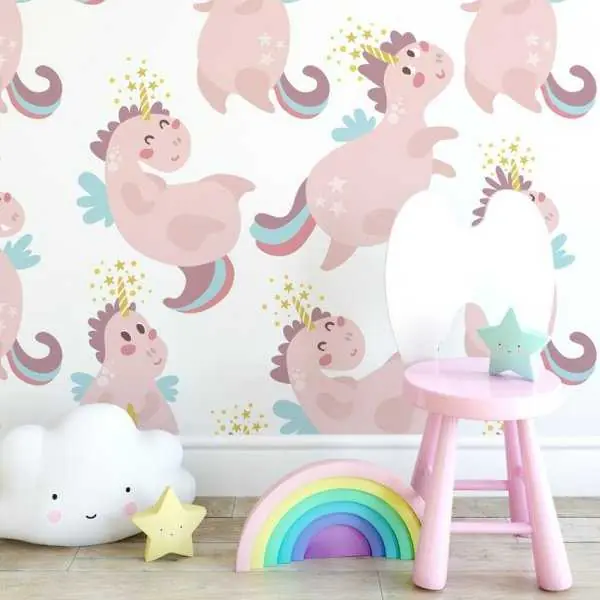 Hit cenowy Tapeta dziecięca - UNICORN DRAGON