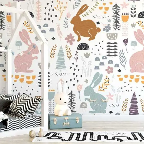 Tapeta dziecięca - RABBIT FOREST Oferta limitowana