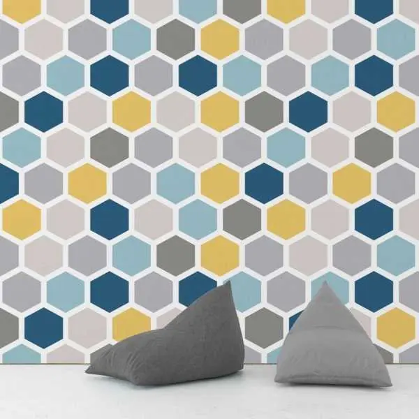 Wyjątkowa oferta Tapeta na ścianę - Modern Hexagon