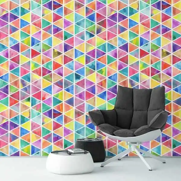 Oferta TRIANGULAR RAINBOW - Tapeta na ścianę