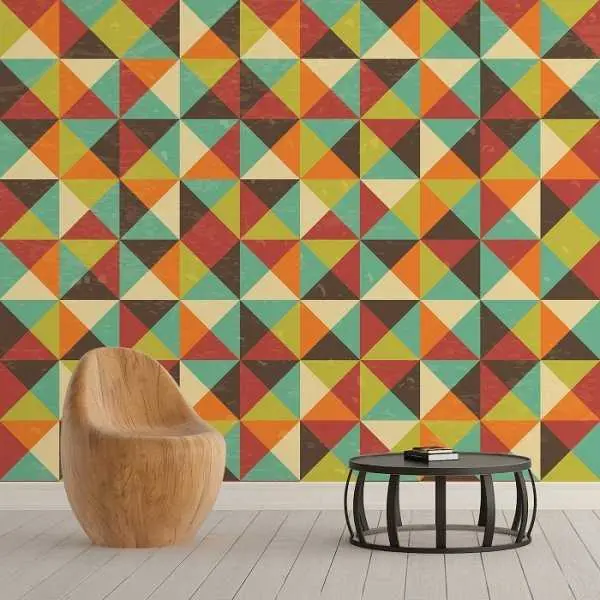 RETRO TRIANGLE - Tapeta ścienna Dodaj do koszyka