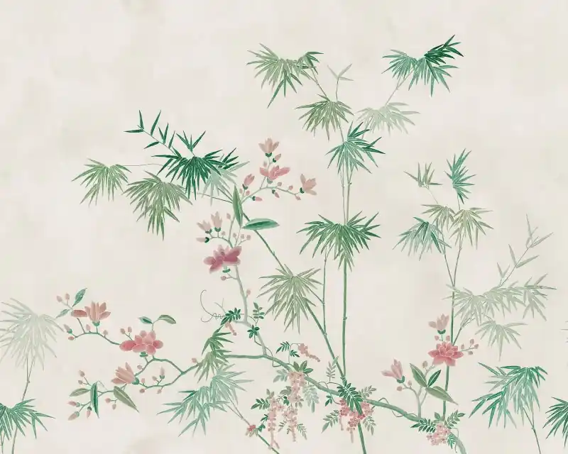 Wyjątkowa oferta MURAL S10420 Chinoiserie Garden - Bamboo Grove, Green