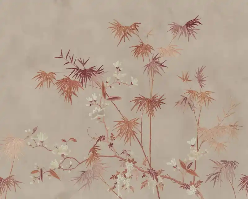 MURAL S10421 Chinoiserie Garden - Bamboo Grove, Clay Taniej