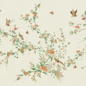 MURAL S10424 Chinoiserie Garden - Bloom, Spring Green Nowy