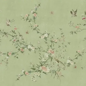 Szybka wysyłka MURAL S10425 Chinoiserie Garden - Bloom, Green