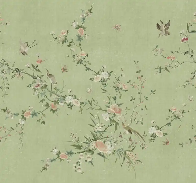 Szybka wysyłka MURAL S10425 Chinoiserie Garden - Bloom, Green