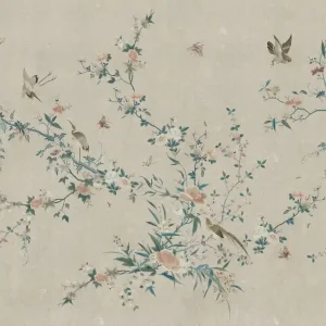 MURAL S10426 Chinoiserie Garden - Bloom, Gray Cena promocyjna