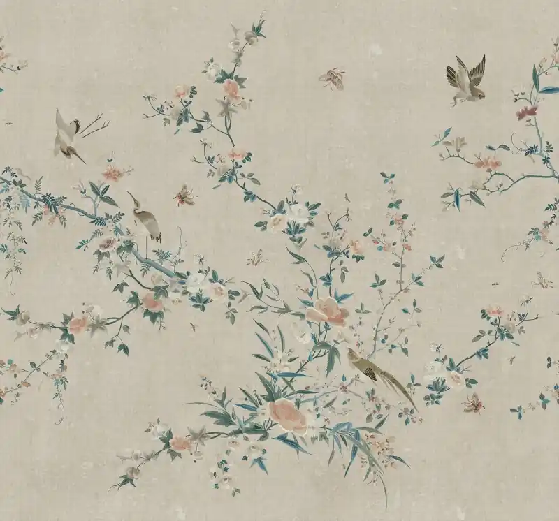 MURAL S10426 Chinoiserie Garden - Bloom, Gray Cena promocyjna